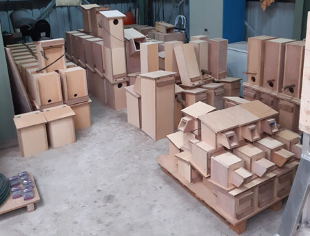 Image of nestboxes ready for delivery